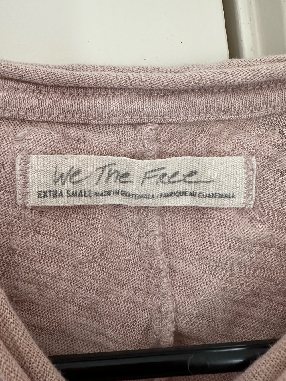 Free People We the Free Be My Baby Tee Cropped Brown Tee with Lettuce Hem - Picture 7 of 7